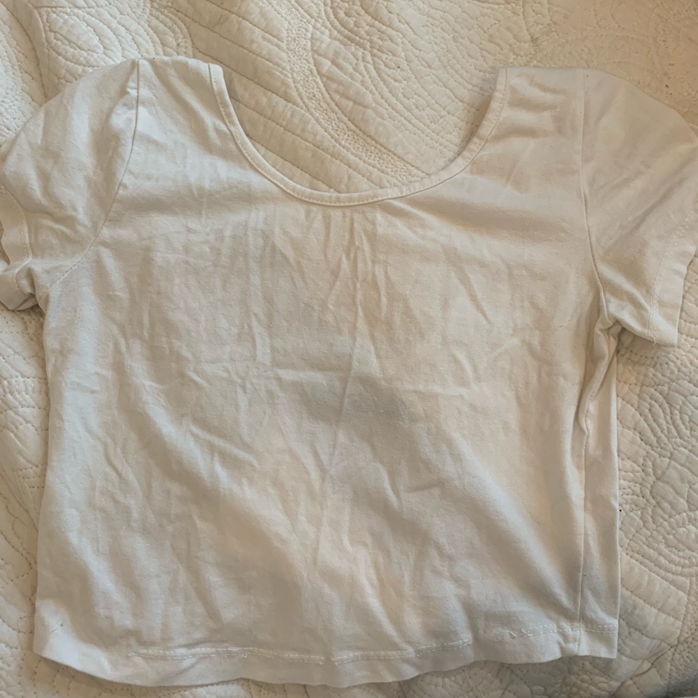 White open back crop top